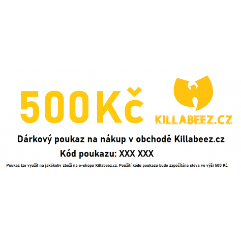 Dárkový poukaz 500 Kč - Killabeez.cz