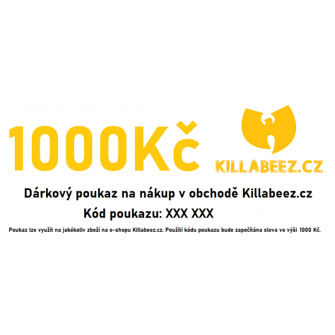 Dárkový poukaz 1000 Kč - Killabeez.cz